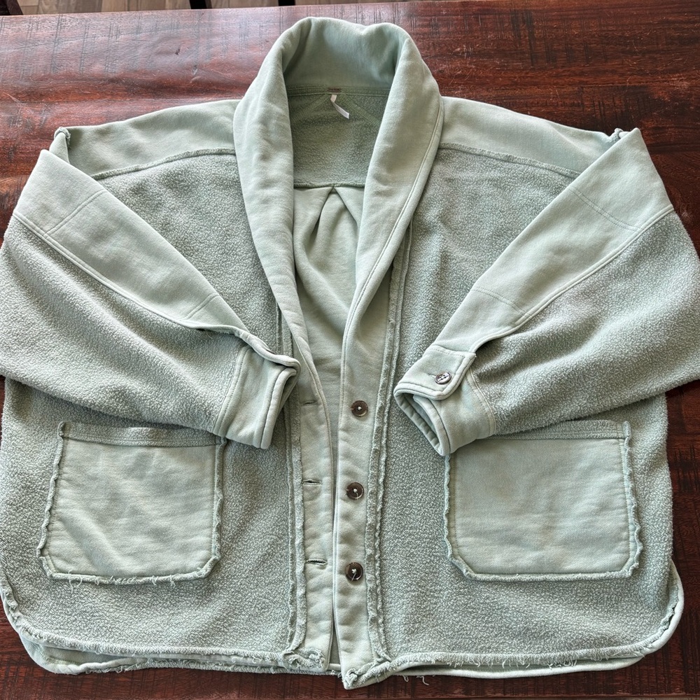 Free People Jordan Reverse Fleece Shacket